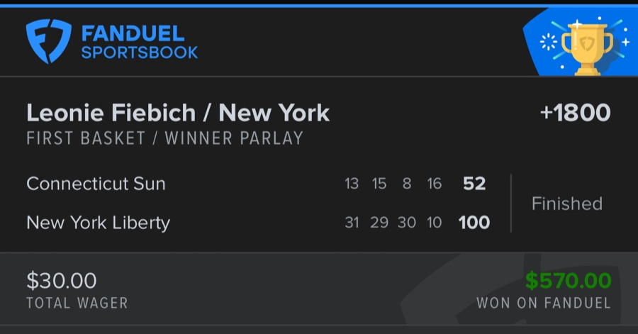 Hall of Fame betting receipt