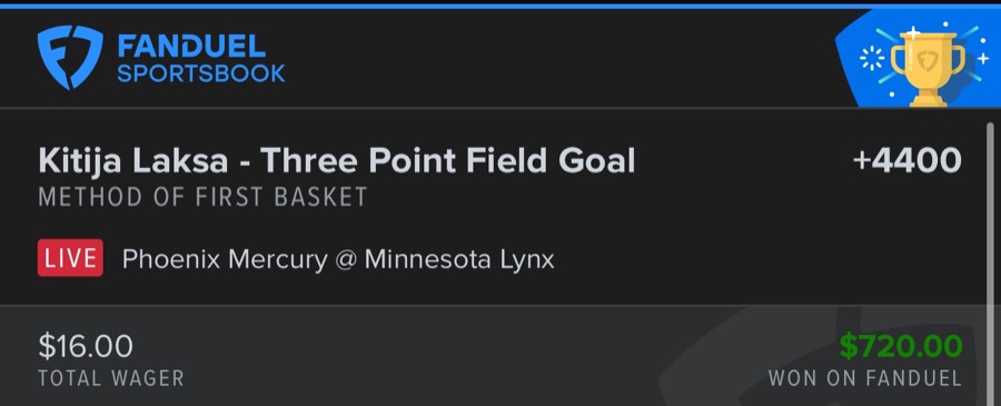 Hall of Fame betting receipt