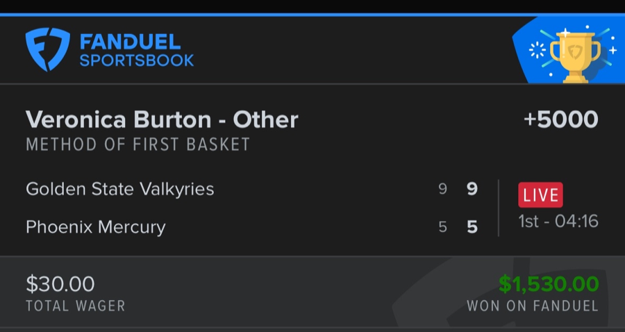 Hall of Fame betting receipt