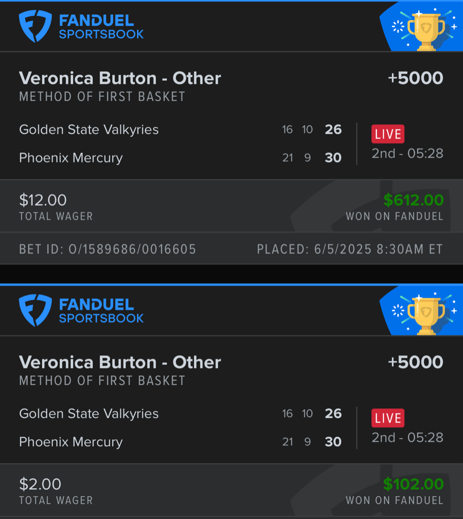 Hall of Fame betting receipt