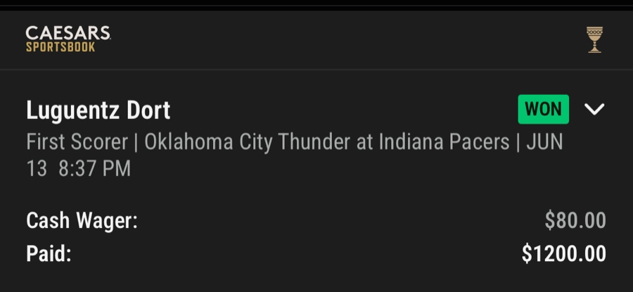 Hall of Fame betting receipt