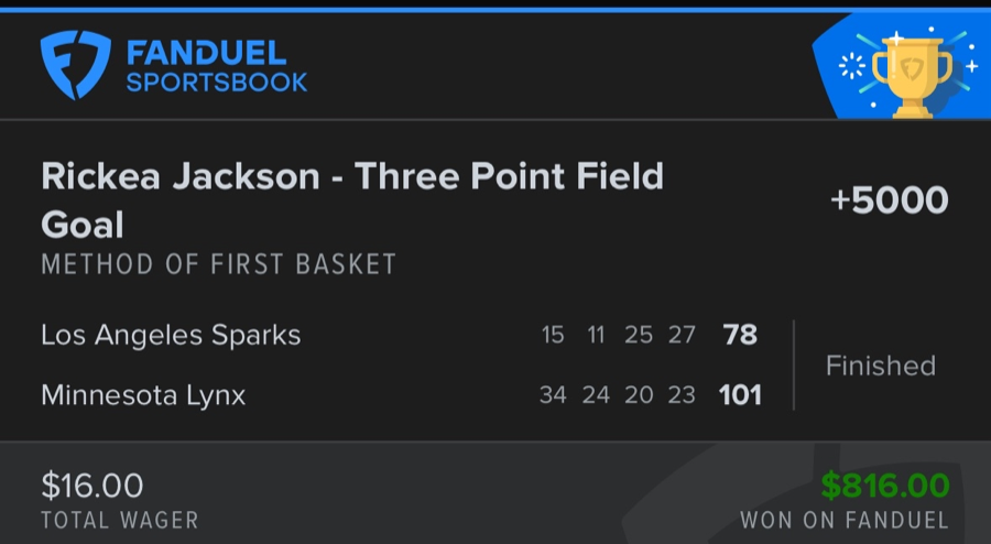 Hall of Fame betting receipt