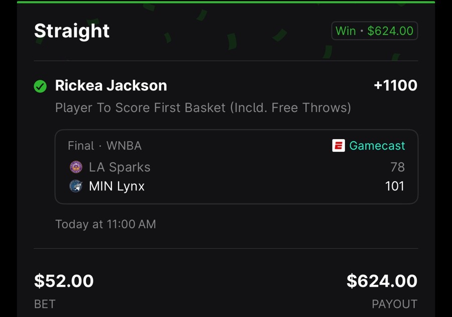 Hall of Fame betting receipt