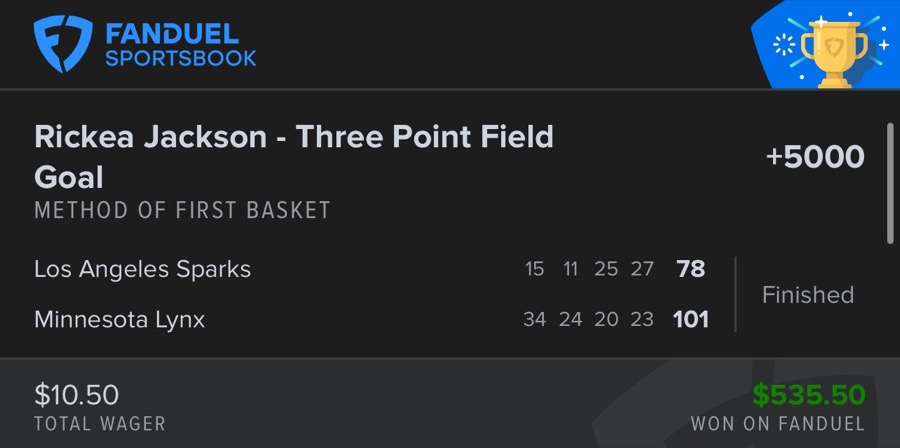 Hall of Fame betting receipt