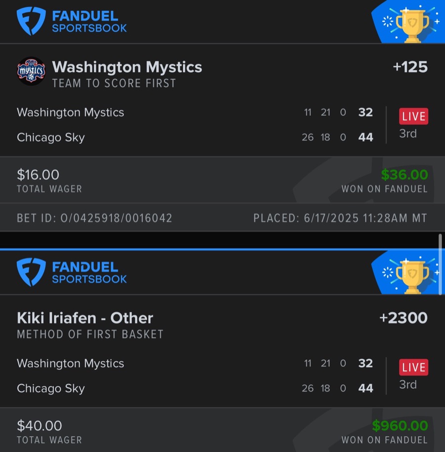 Hall of Fame betting receipt