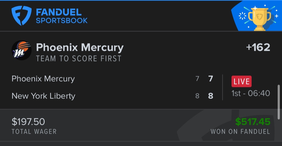 Hall of Fame betting receipt