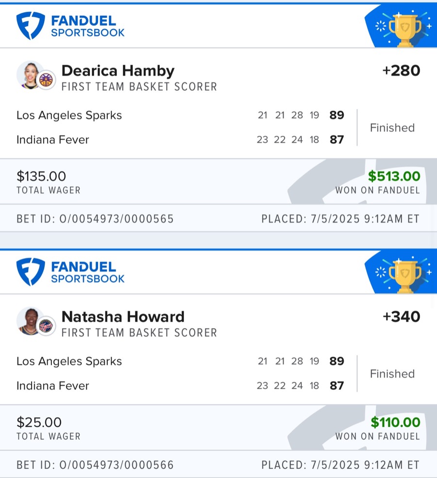 Hall of Fame betting receipt