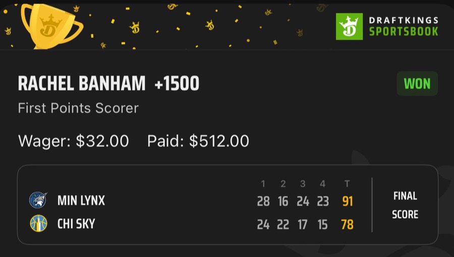 Hall of Fame betting receipt