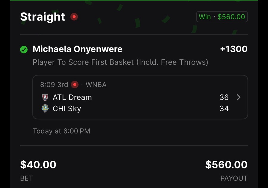 Hall of Fame betting receipt