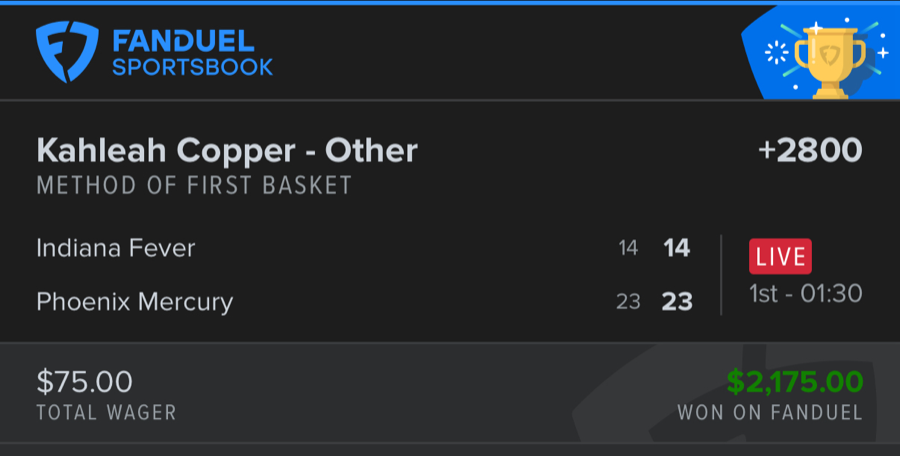 Hall of Fame betting receipt