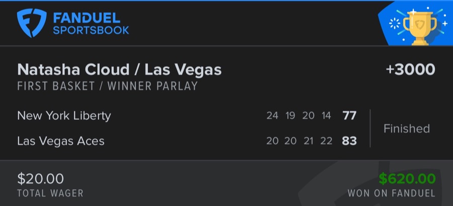 Hall of Fame betting receipt