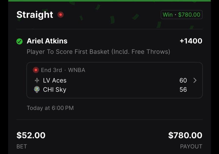 Hall of Fame betting receipt