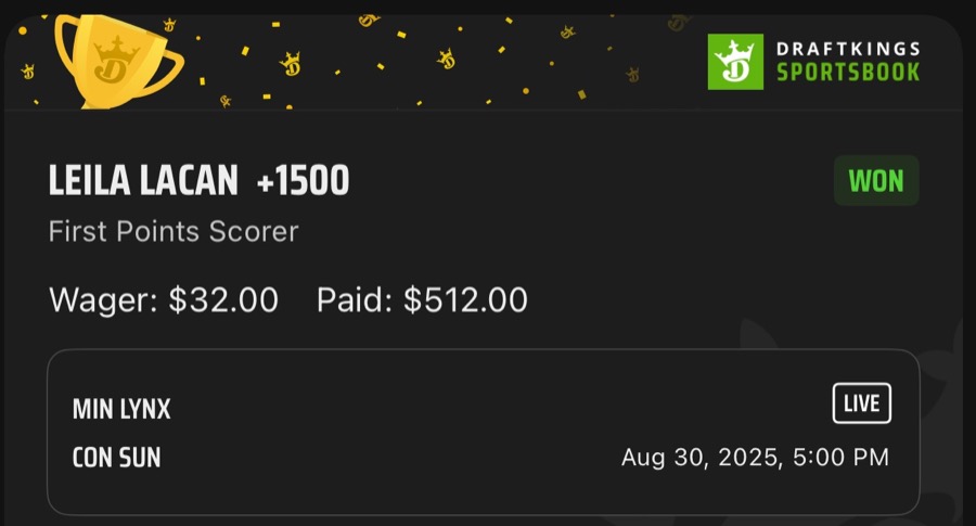 Hall of Fame betting receipt