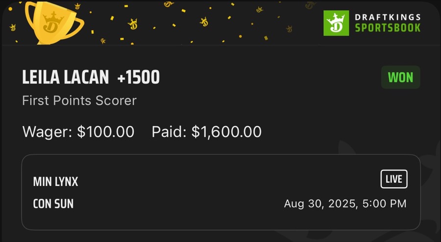 Hall of Fame betting receipt