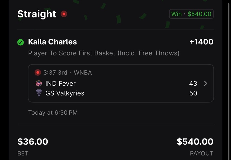 Hall of Fame betting receipt