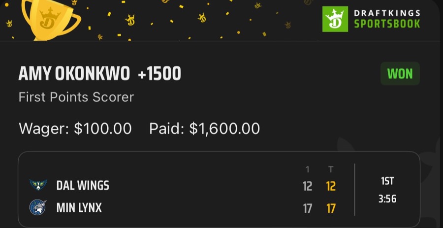 Hall of Fame betting receipt