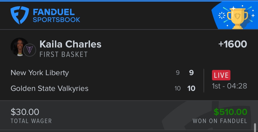 Hall of Fame betting receipt