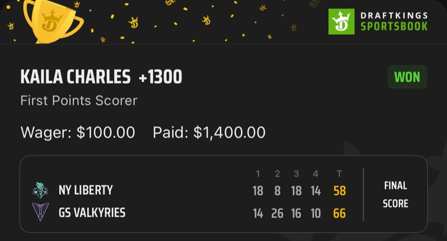 Hall of Fame betting receipt