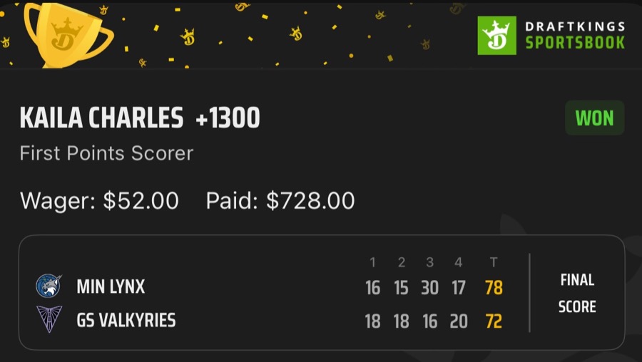 Hall of Fame betting receipt