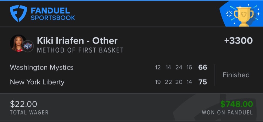 Hall of Fame betting receipt