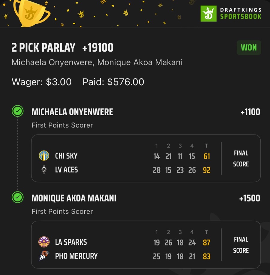 Hall of Fame betting receipt