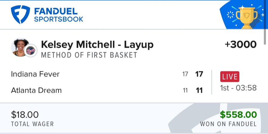 Hall of Fame betting receipt