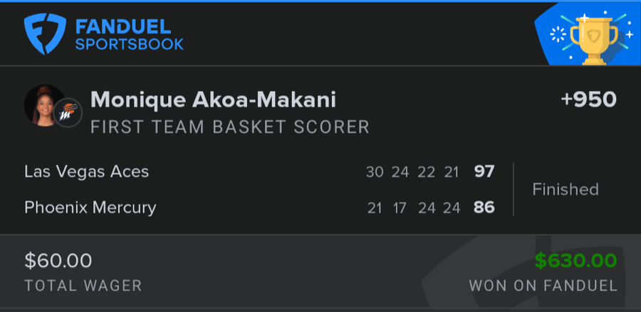 Hall of Fame betting receipt