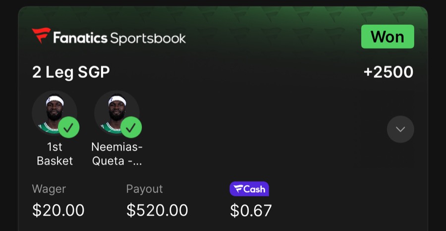 Hall of Fame betting receipt