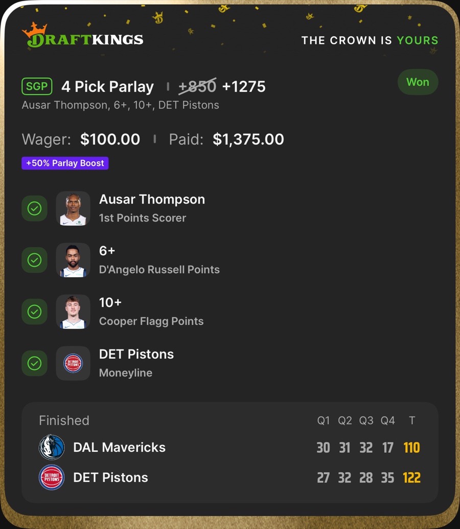 Hall of Fame betting receipt