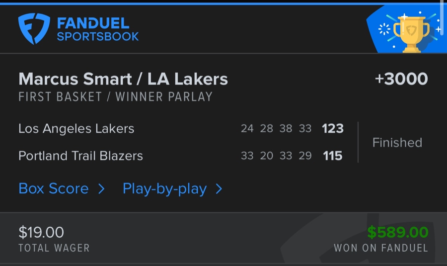 Hall of Fame betting receipt