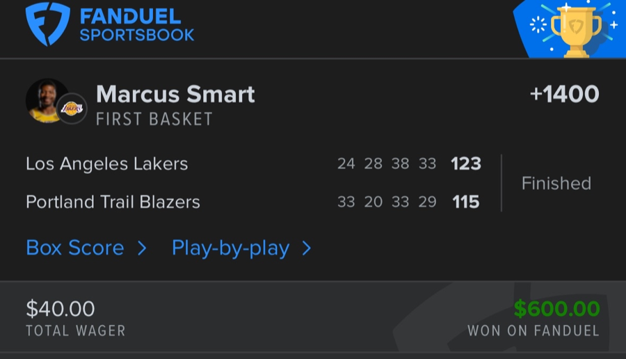 Hall of Fame betting receipt