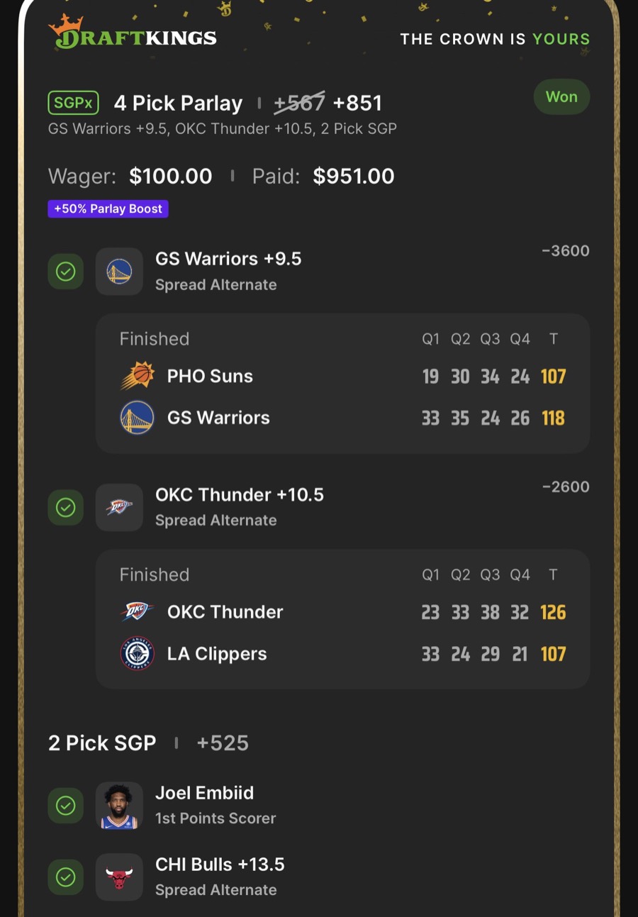 Hall of Fame betting receipt