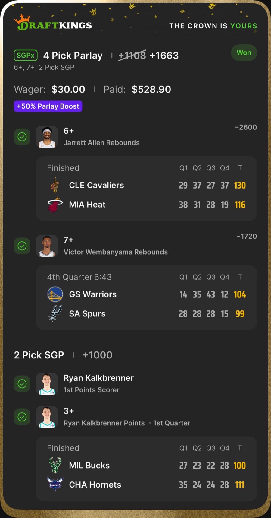 Hall of Fame betting receipt