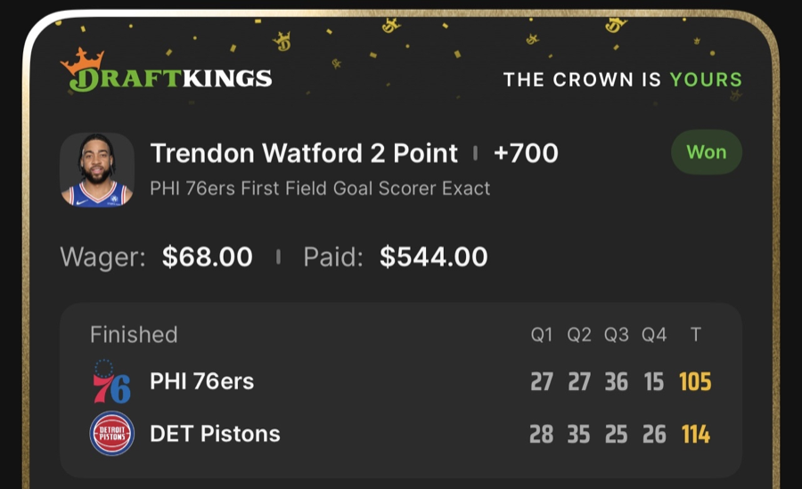 Hall of Fame betting receipt