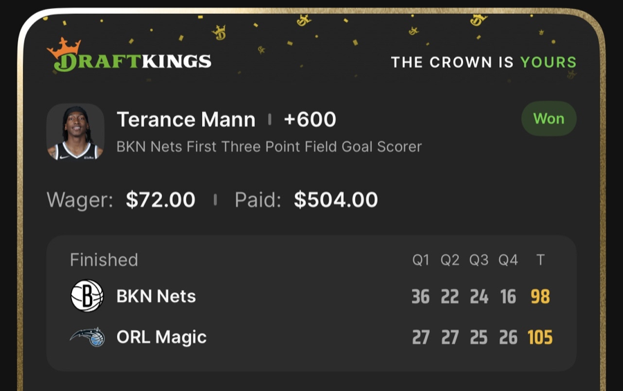 Hall of Fame betting receipt