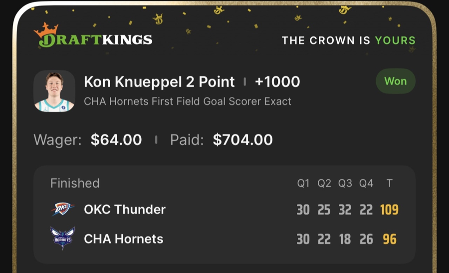 Hall of Fame betting receipt