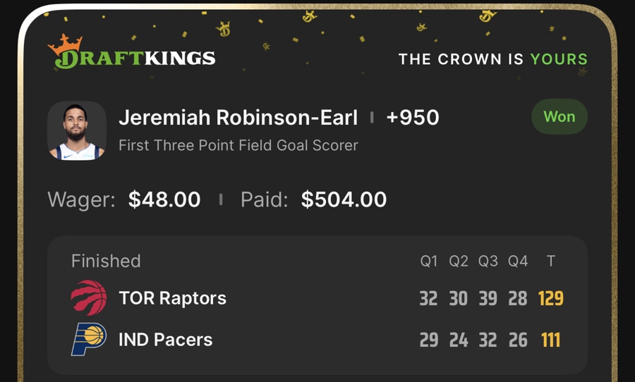 Hall of Fame betting receipt