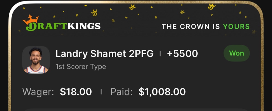 Hall of Fame betting receipt