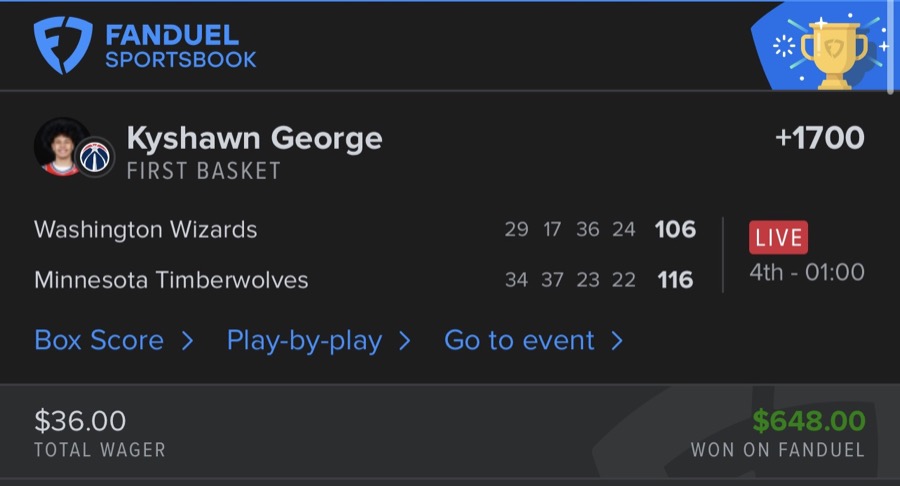 Hall of Fame betting receipt