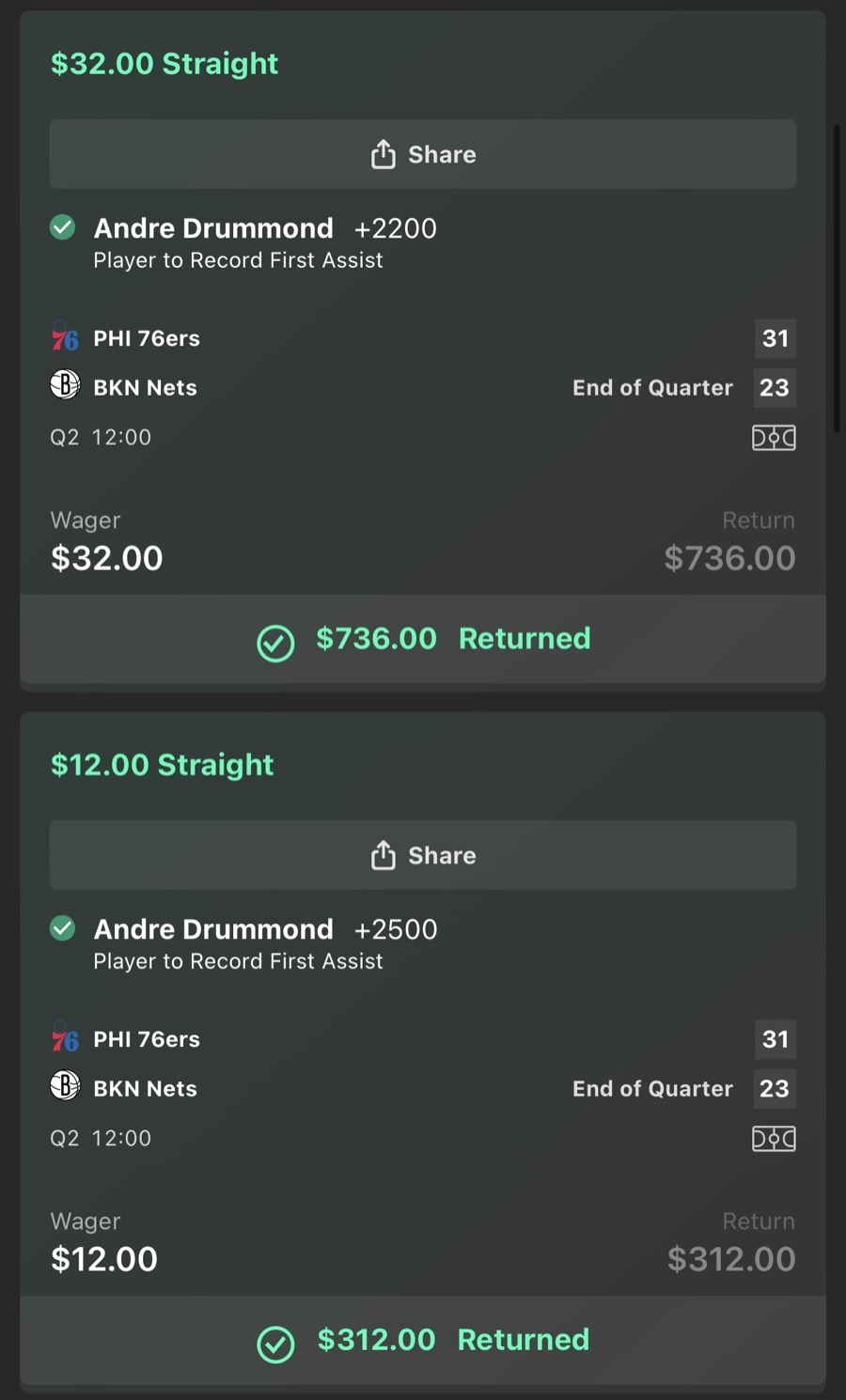 Hall of Fame betting receipt
