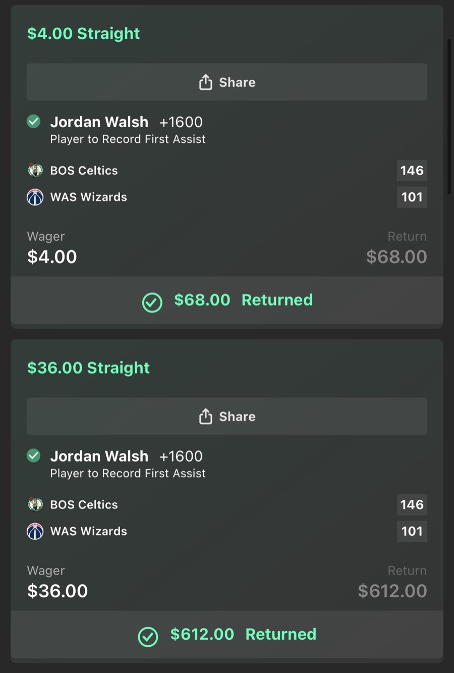 Hall of Fame betting receipt