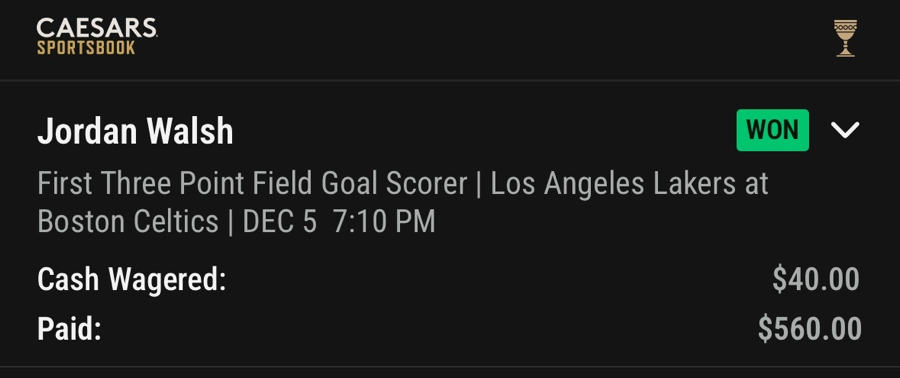 Hall of Fame betting receipt