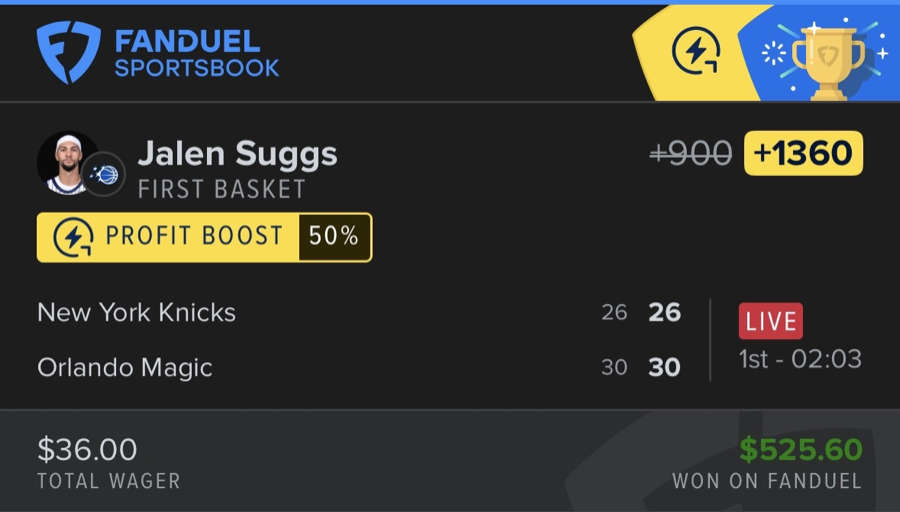 Hall of Fame betting receipt