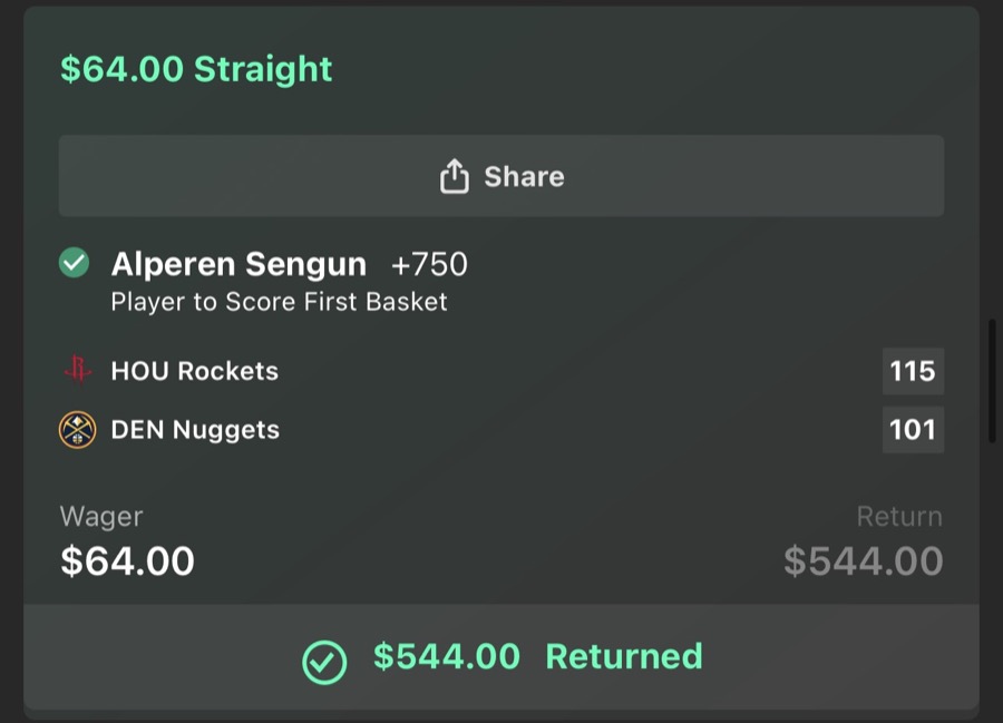 Hall of Fame betting receipt