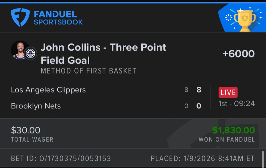 Hall of Fame betting receipt