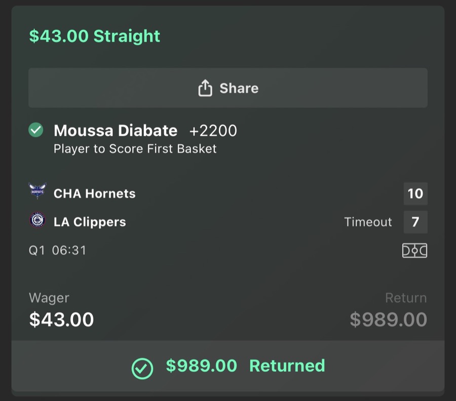 Hall of Fame betting receipt