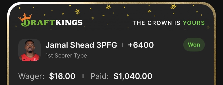 Hall of Fame betting receipt