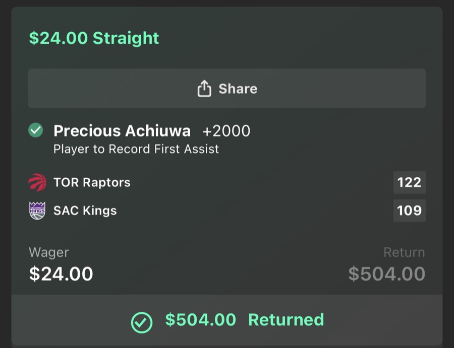 Hall of Fame betting receipt