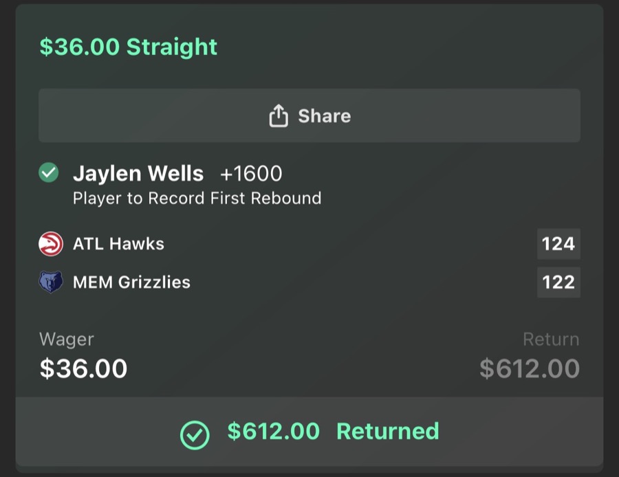 Hall of Fame betting receipt