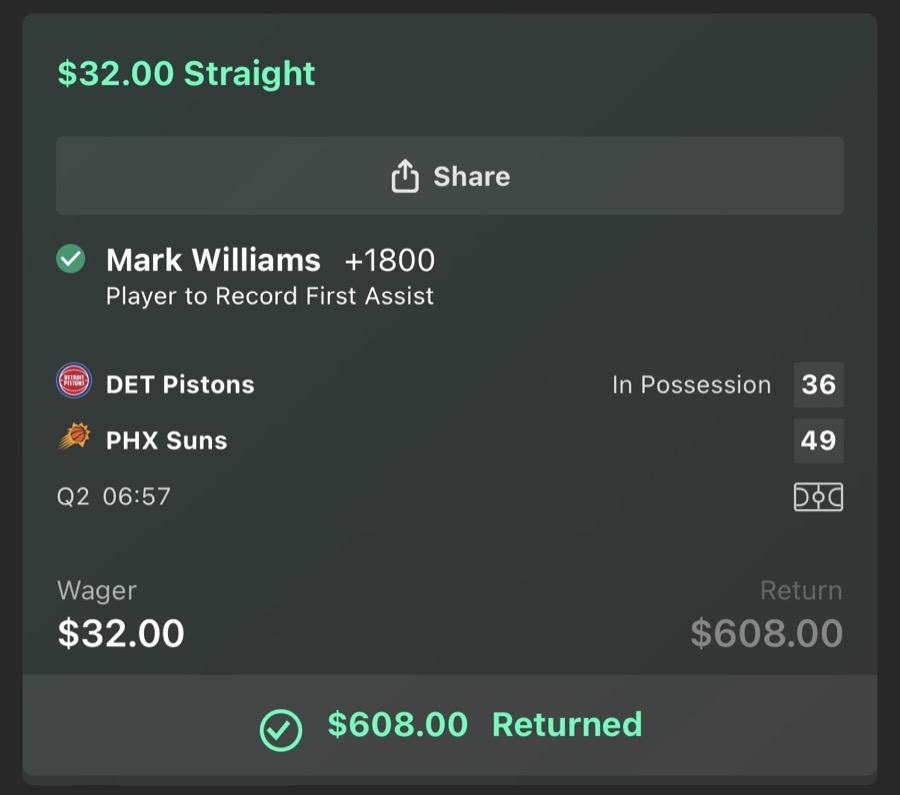 Hall of Fame betting receipt